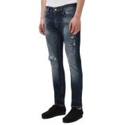 7 For All Mankind Slim Fit Jeans - Mörkblå Blue, Herr