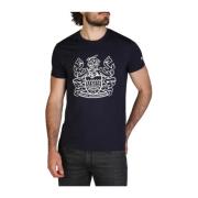 Aquascutum Logo Print T-shirt Blue, Herr