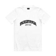 Balenciaga Vit Svart Åtsittande T-Shirt White, Dam