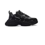 Balenciaga Triple S Allover Logo Sneakers Black, Herr