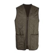 Barbour Polarquilt Zip Liner Gilet Green, Herr