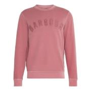 Barbour Washed Prep Logo Crew Neck Tröja Pink, Herr