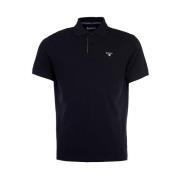 Barbour Tartan Pique Polo Shirt, Svart Modern Black, Herr