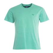 Barbour Garment Dyed T-Shirt i Turf Green, Herr