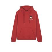 Barbour Fox Head Hoodie i Bränd Röd Red, Herr