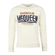 Barbour Randall Crew Sweatshirt i Whisper White White, Herr