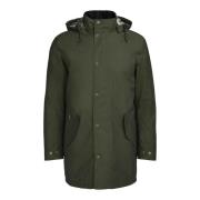 Barbour Mac Jacka med Avtagbar Huva och Quiltad Foder Green, Herr