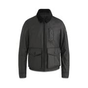 Belstaff Svart Range Jacka med F?rskinn Trim Black, Herr