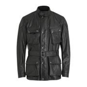 Belstaff Premium Läder Trialmaster Panther Jacka Black, Herr