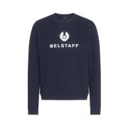 Belstaff Dark Ink Signature Crewneck Sweatshirt Blue, Herr