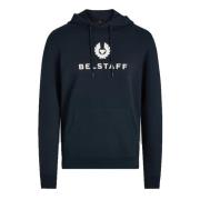 Belstaff Färgblock Signatur Sweatshirt Hoodie Blue, Herr