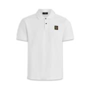 Belstaff Diskret Stil Bomull Pique Polo White, Herr