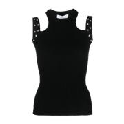 Blumarine Sleeveless Tops Black, Dam