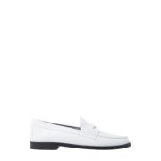 Burberry Italienska läderloafers med pennyrem White, Dam