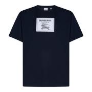 Burberry Herr Ribbad Crewneck T-shirt Blue, Herr