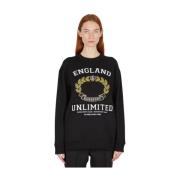 Burberry Skön College Grafisk Sweatshirt Black, Dam