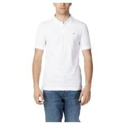 Calvin Klein Raffinerad Pique Slim Polo Shirt White, Herr