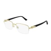 Cartier Guld Svart Transparent Glasögon Yellow, Unisex