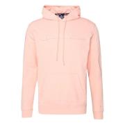 Champion Toned Logo Hoodie i Rosa Pink, Dam