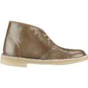 Clarks Metallisk Läder Desert Boot för Kvinnor Green, Dam