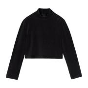 Desigual Long Sleeve Tops Black, Dam