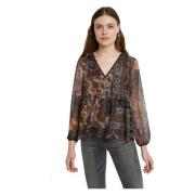 Desigual Blus Brown, Dam