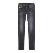 Diesel Slim-Fit Svarta Stretch Jeans Black, Herr