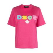 Dsquared2 T-Shirts, Stilfull Kollektion Pink, Dam