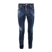 Dsquared2 Slim-Fit Distressed Jeans Blue, Herr