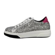 Dsquared2 Glitter Sneakers - Silver, 36 Gray, Dam