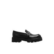 Dsquared2 Svarta Läderloafers med Metallspänne Black, Dam