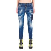Dsquared2 Mörk Tiffany Cool Cropped Jeans Blue, Dam
