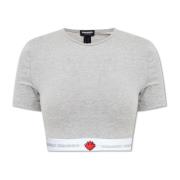 Dsquared2 Kortärmad T-shirt med logotyp Gray, Dam