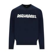 Dsquared2 Cool Blå Logo Sweatshirt Blue, Herr