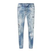 Dsquared2 Slim-fit Cropped Denim Jeans Blue, Herr