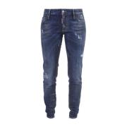 Dsquared2 Stiliga Slim-Fit Jeans Blue, Dam