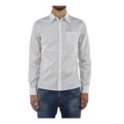 Dsquared2 Elegant Vit Herr Logo Skjorta Mod.S74DL0649S36275961 White, ...