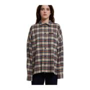 Dsquared2 MultiColour Tartan Oversize Skjorta Multicolor, Dam