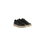 Emporio Armani Herr Skin Fabric Sneakers Black, Herr