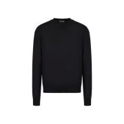 Emporio Armani Rundhalsad Pullover Blue, Herr