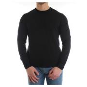 Emporio Armani Rundhalsad Stickad Tröja, Clic Essential Sweater Blue, ...