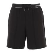 Emporio Armani Svarta Shorts med Dragsko i Dubbel Jersey Black, Herr