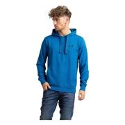 Emporio Armani Blå Core Identity Hoodie för Herrar Blue, Herr