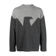 Emporio Armani Grå Pullover Tröja Gray, Herr