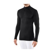 Falke Stilig Zip Långärmad Topp Black, Herr