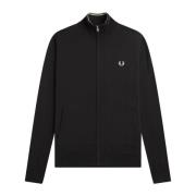 Fred Perry Klassisk Ullblandad Dragkedja Cardigan Black, Herr