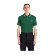 Fred Perry Basic Logo Broderad Kortärmad Polo Green, Herr