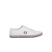 Fred Perry Klassiska lädersneakers med lagerkransbroderi White, Herr