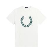 Fred Perry Laurel Wreath Print T-Shirt White, Herr