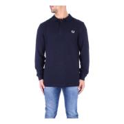 Fred Perry Blått Polo Skjorta med Elastiska ärmar Blue, Herr